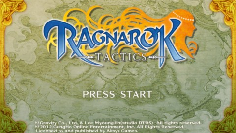 Ragnarok: Tactics title screen for PSP